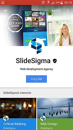slidesigma interest on google plus