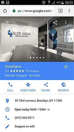 Slidesigma location and phone