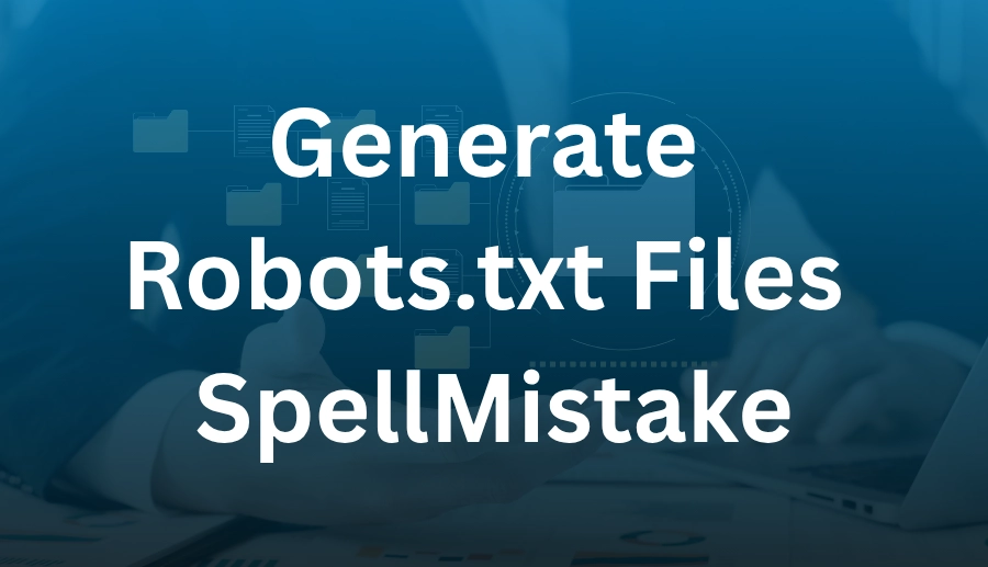 Generate Robots.txt Files SpellMistake: Easy SEO Solution 